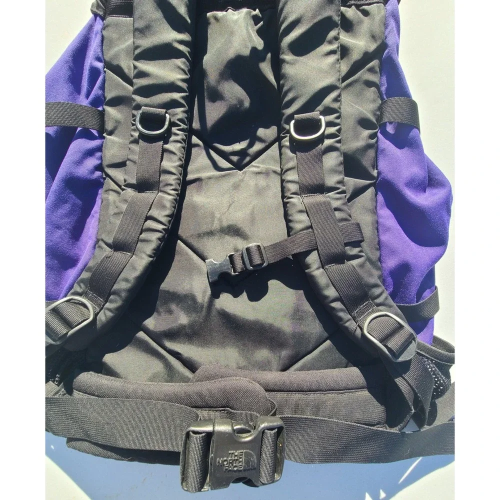 Vintage The North Face Purple Black Hiking Backpack Rucksack Gorpcore Daypack